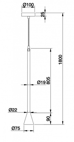 Подвесной светильник Maytoni Technical P064PL-01B