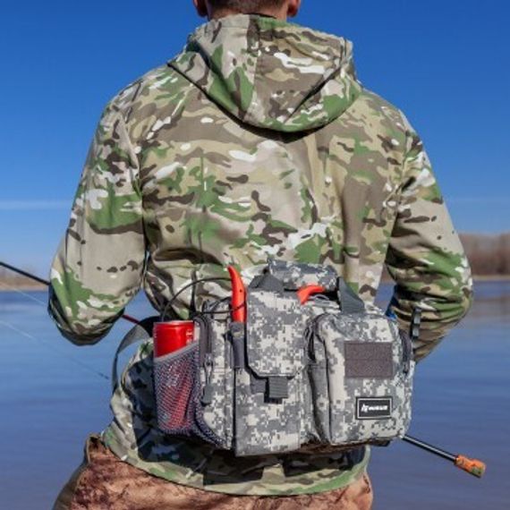 Сумка рыболовная универсальная КМФ цифра (N-LY-08-DG) NISUS