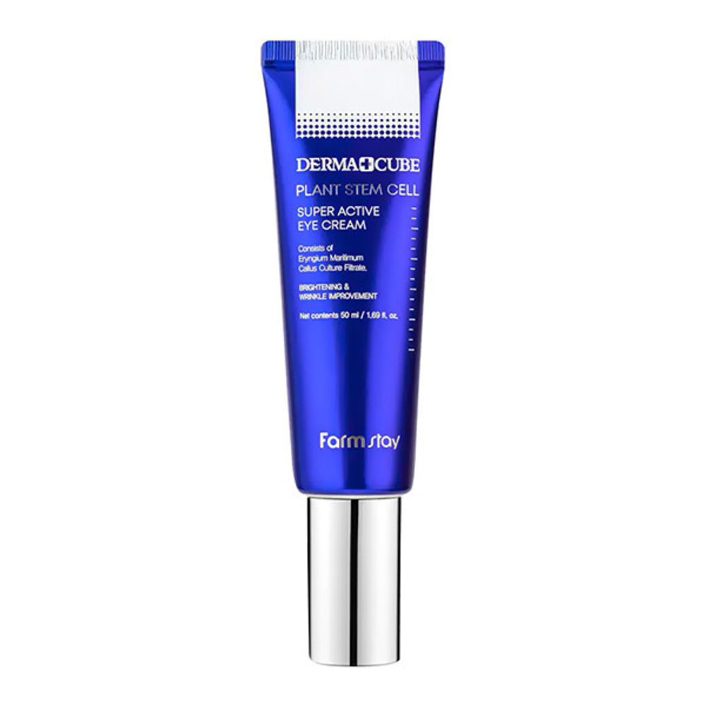 Farm Stay Derma Cube Plant Stem Cell Super Active Eye Cream суперактивный крем для области вокруг глаз с лифтинг-эффектом и фитостволовыми клетками