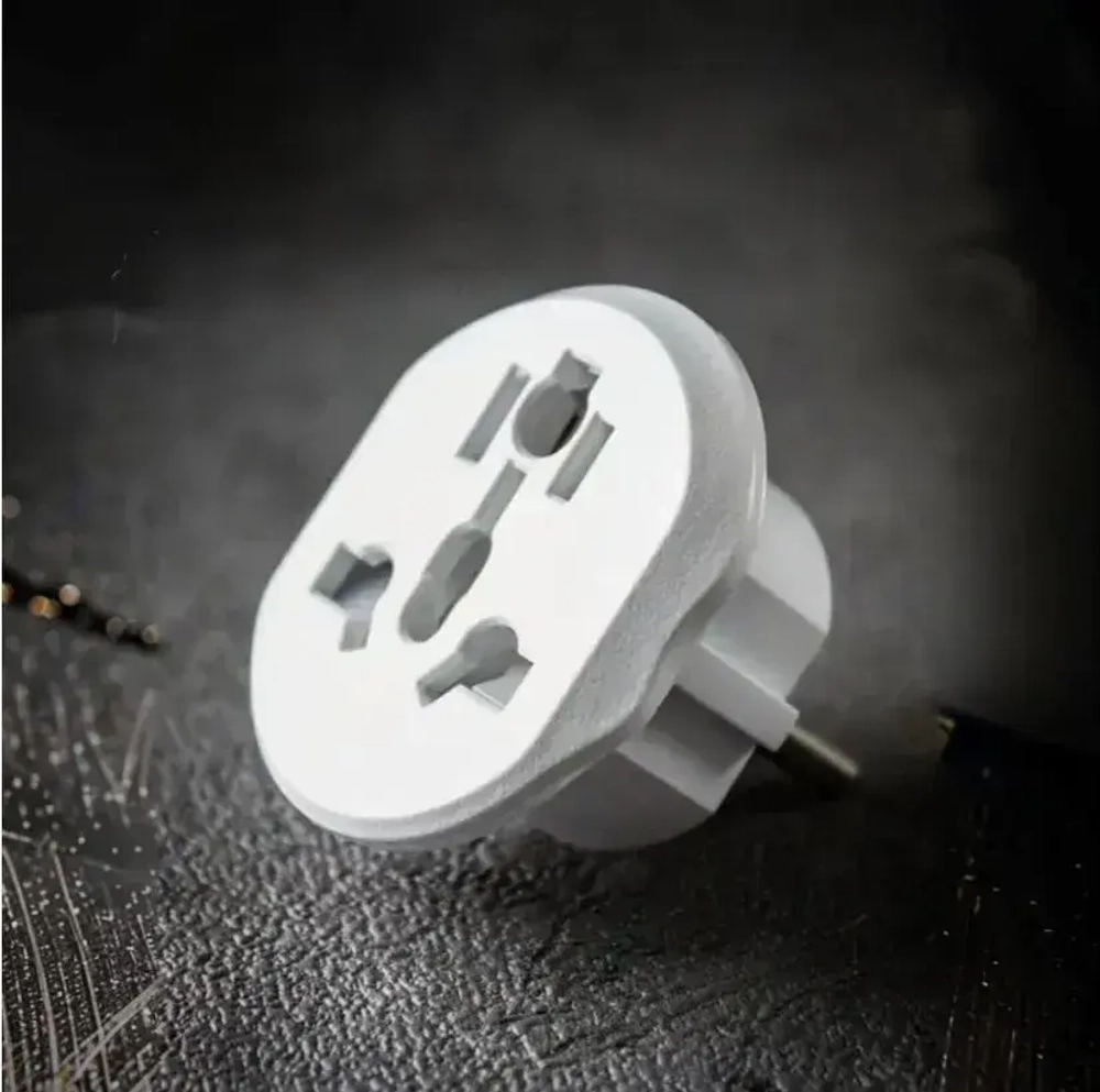 Евро переходник на все виды розеток / Сетевой адаптер UK/US/CN к обычной российской (европейской) розетке 1 шт