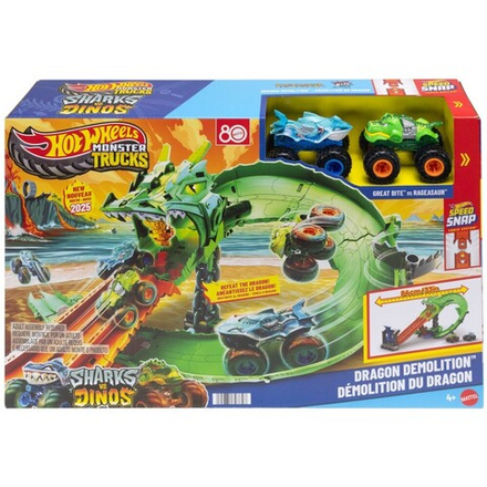 Hot Wheels - Автотрек Monster Trucks DRAGON RACE + 2 машинки JFR06