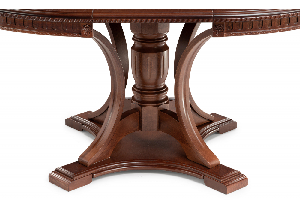 Стол деревянный Woodville Нозеан круглый миланский орех