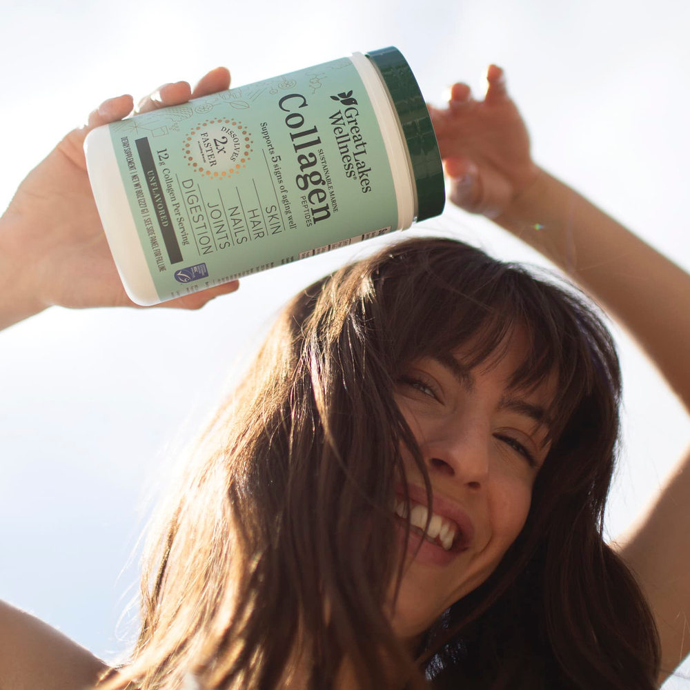 Great Lakes Wellness, Экологически чистые пептиды морского коллагена, без добавок, 227 г (8 унций)