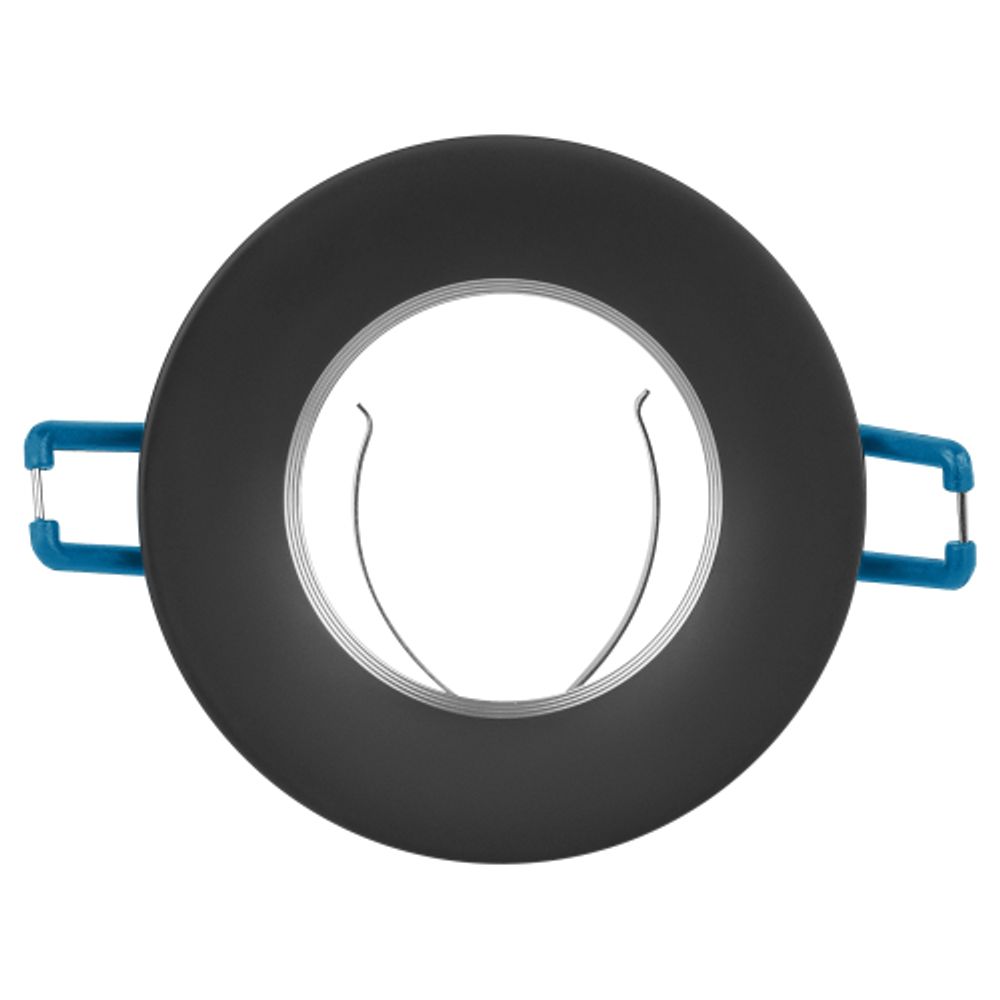 Светильник встраиваемый алюминиевый ЭРА KL107 BK/SL под лампу MR16 GU5.3 черный/серебро