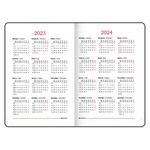 Ежедневник датированный 2023 А5 138x213 мм BRAUBERG "Chameleon", под кожу, черный/синий, 114109