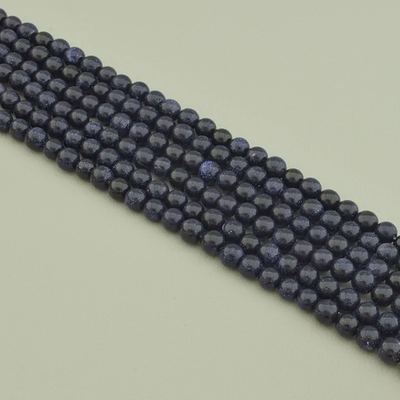 Нитка Каирская ночь 35 см. 6 мм.