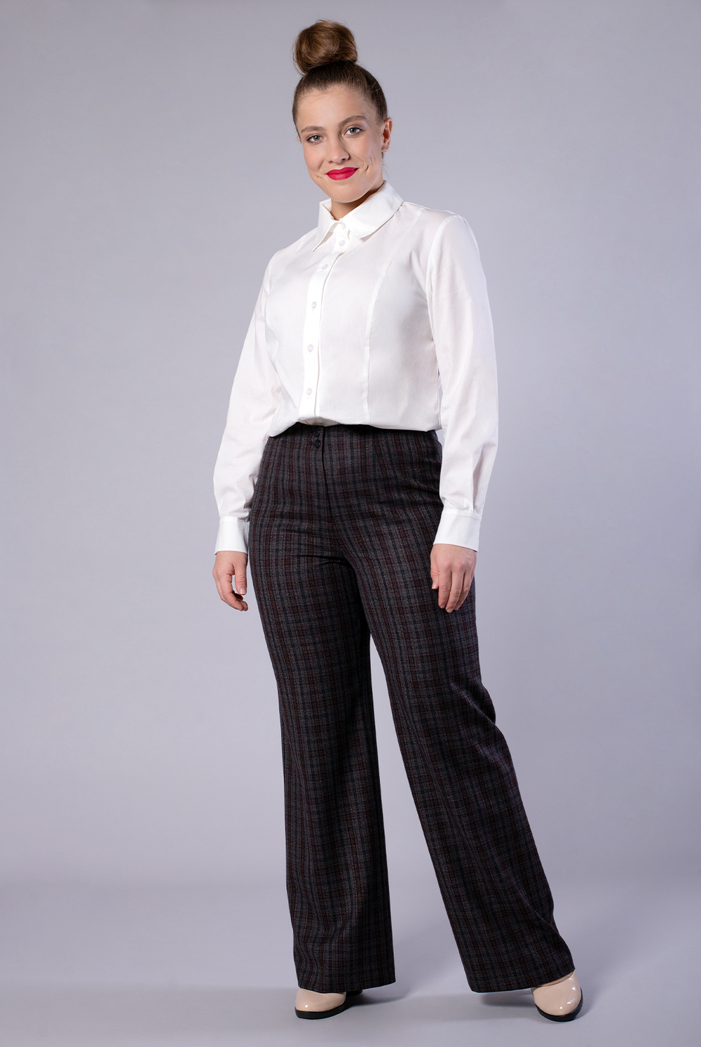 Брюки женские 02, клетка #406Ке0202