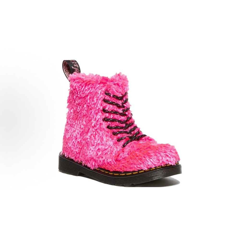 Ботинки Dr. Martens Toddler 1460 Pascal Tinsel Fur Lace Up Boots