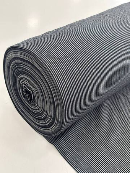 КПБ 1.5 сп ВАРЕНЫЙ ХЛОПОК "Черная тонкая полоса"