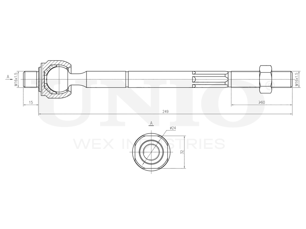 Тяга рулевая UNIO SSP-30062