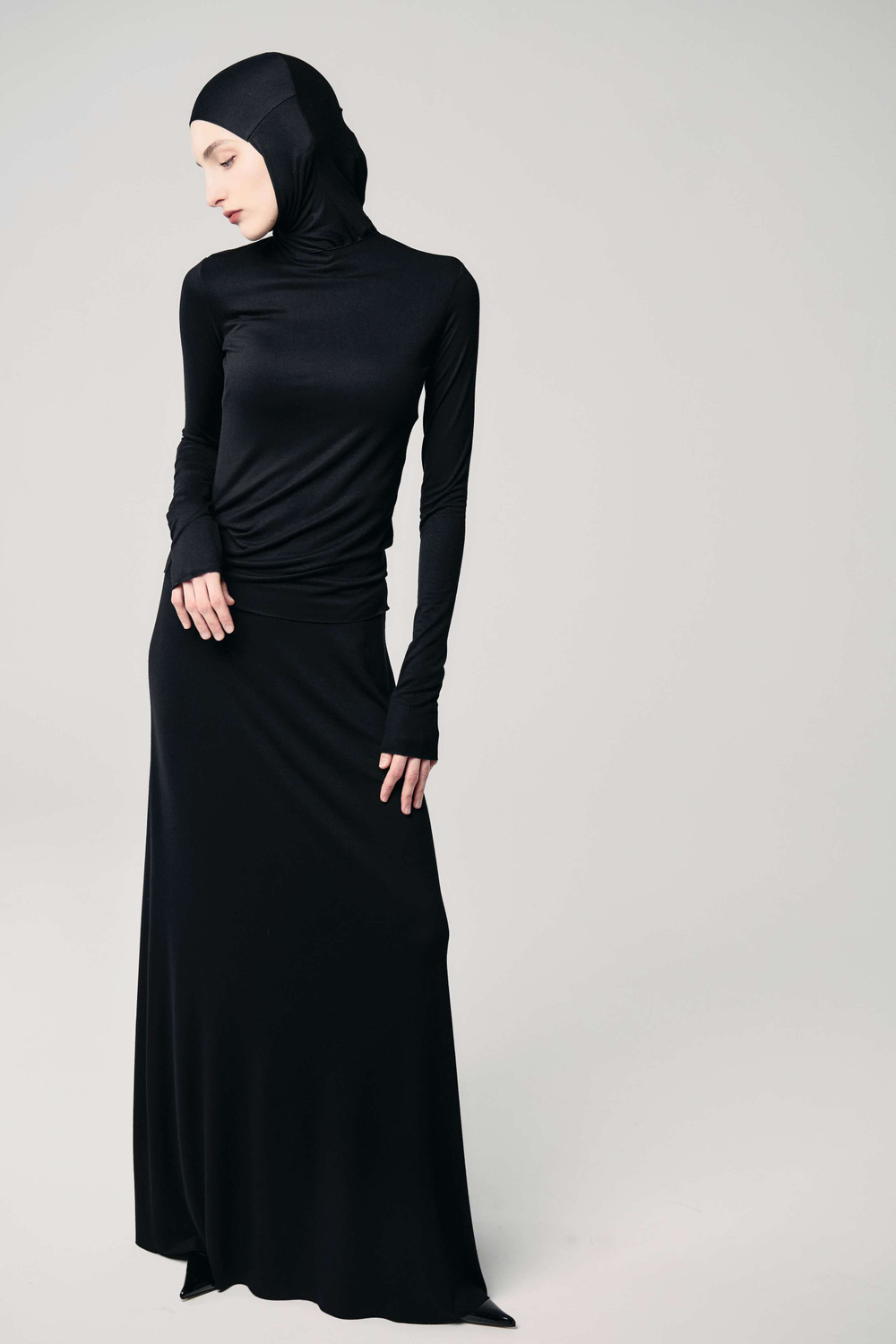 Юбка база прямая черная