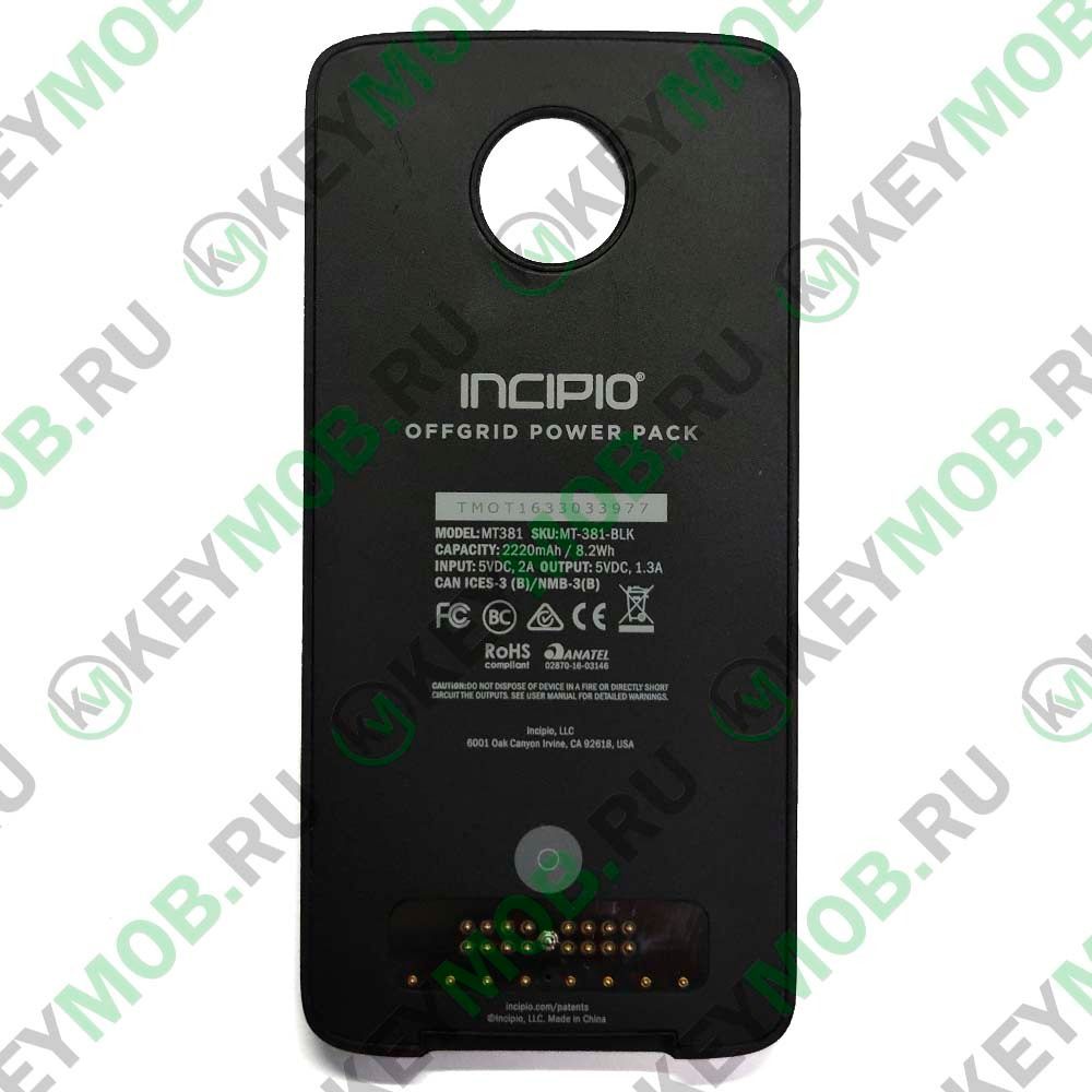 Крышка-аккумулятор для Motorola Moto Z2 Play (XT1710-09), Черная