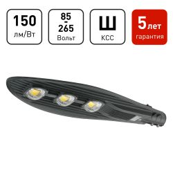 Светильник уличный светодиодный ЭРА SPP-5-150-5K-W 150Вт 5000К IP65 КСС Ш гарантия 5 лет