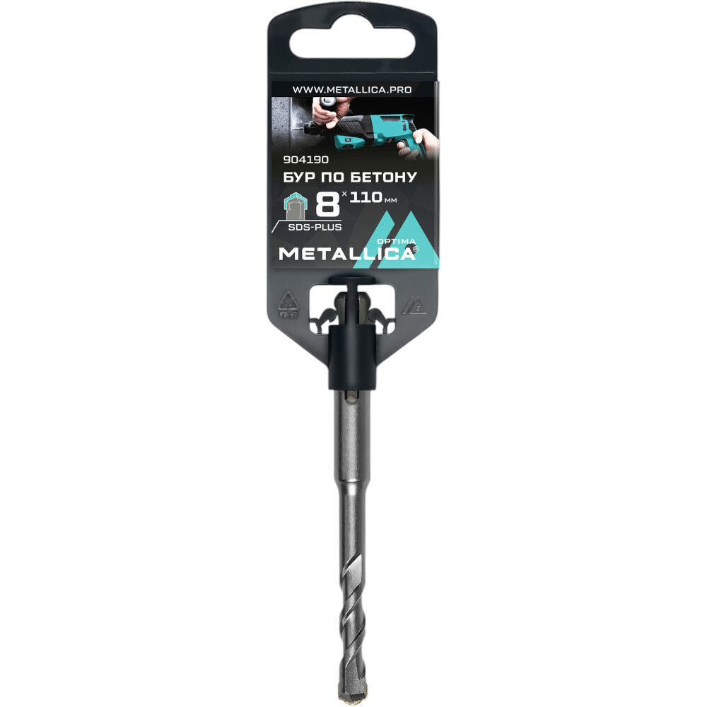 Бур по бетону SDS-plus METALLICA Optima 8х110/50 мм   904190