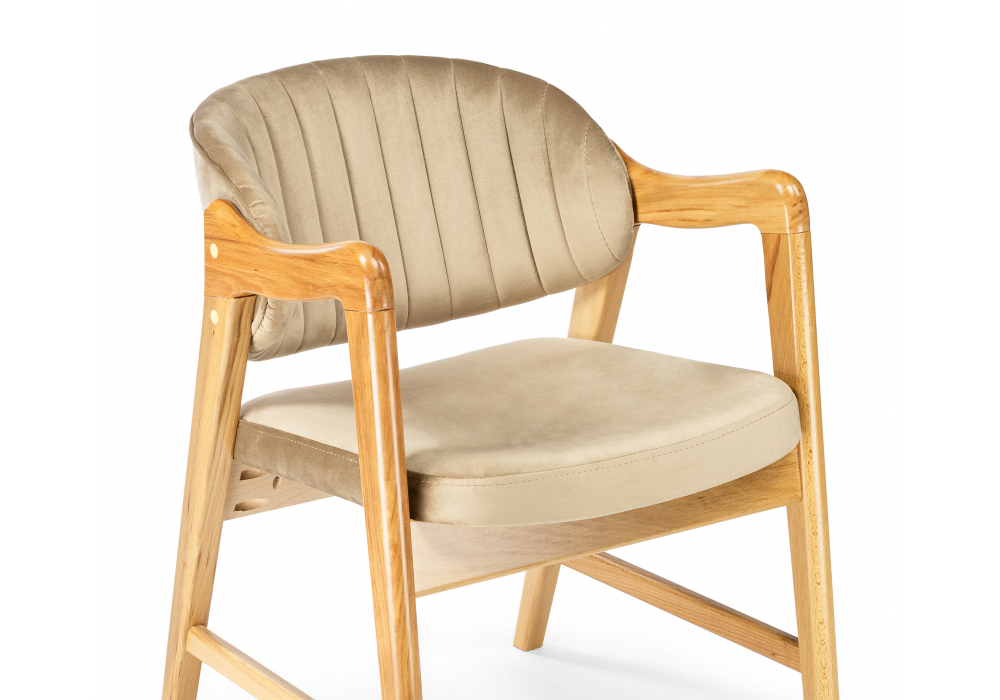 Стул деревянный Woodville Никсон ткань В15, дубовый