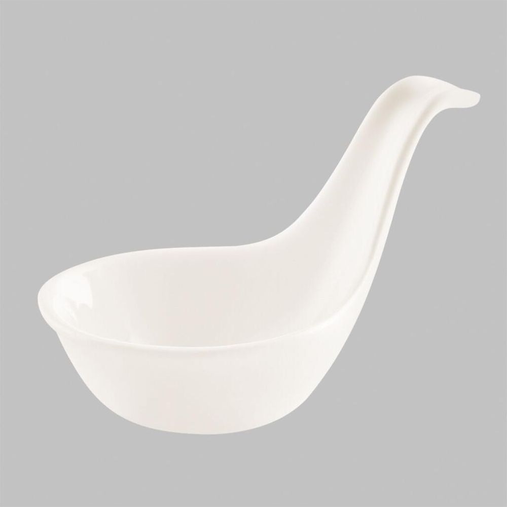 Ложка для комплимента 30 мл белая фарфор P.L. Proff Cuisine [6]