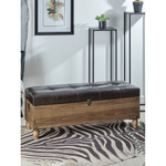 Банкетка-сундук 100х35х38см МДФ, дерево, искожа, поролон, металл