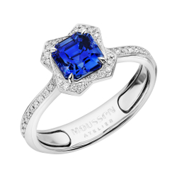 Кольцо с Сапфирами и Бриллиантами, R0068-1/1