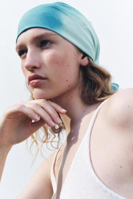 ZARA БАНДАНА С ПРИНТОМ, СИНИЙ