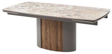 Стол БАТИСТ 200 цвет ПАТАГОНИЯ (PATAGONIA), керамика / ЛАТТЕ / ОРЕХ ЭККО