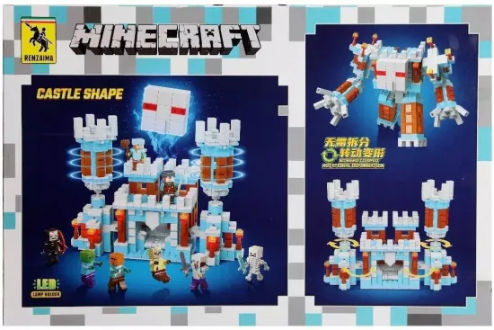 Конструктор Майнкрафт  "Замок снежного голема", 866 деталей