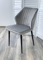 Стул М-City DISAUR Сиэтл -В (Seattle-V) Светло-серый 26, Велюр, Черный каркас