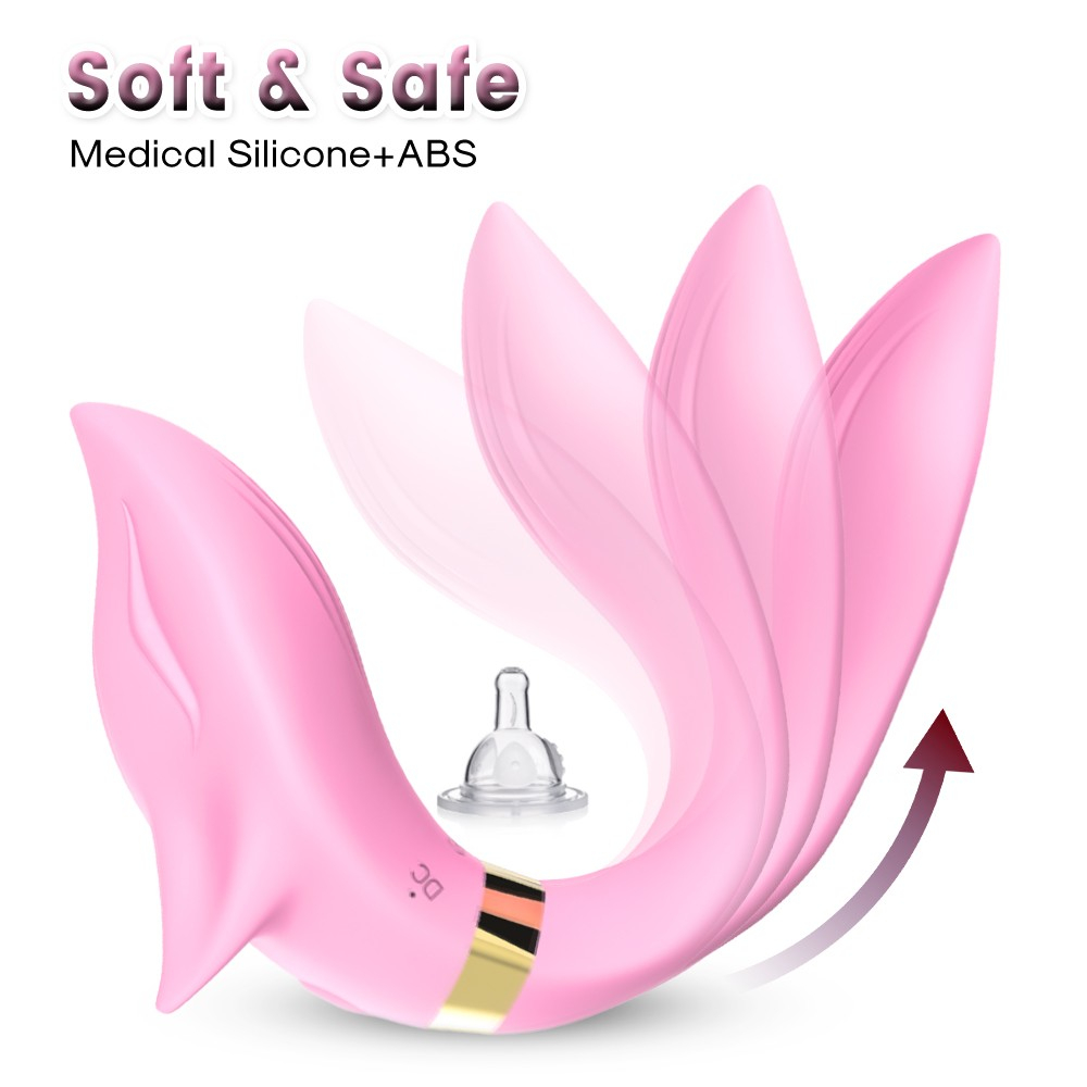 ВИБРОМАССАЖЁР розовый, L рабочей части 95 мм, D 27x35 мм, 9 режимов вибрации, дистанционный пульт арт. USK-GZ01 FOX