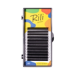 Ресницы черные в пучках 4D RILI MIX 12 линий