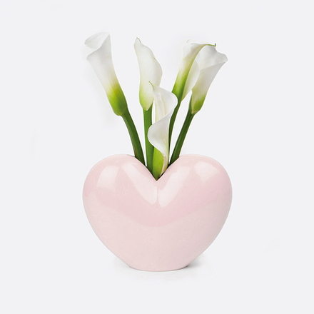 Ваза для цветов love, 15,5 см, светло-розовая
