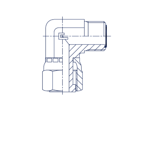 Соединение PN90 ORFS 13/16 (обжатая гайка)