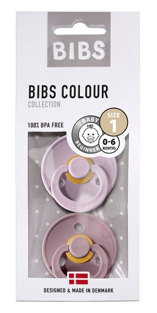 Набор BIBS Colour: Dusky Lilac/Heather, 0-6 месяцев