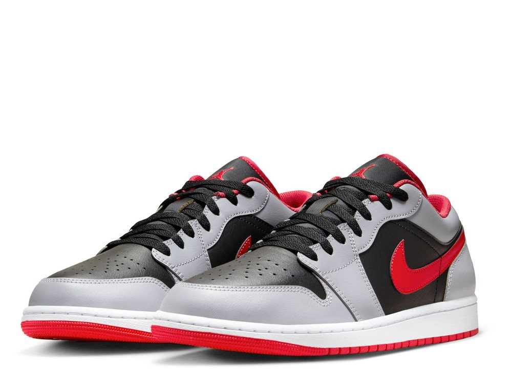 Кроссовки Air Jordan 1 Low Black/Cement Grey/White/Fire Red