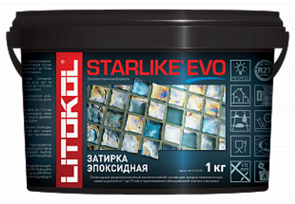 Затирка STARLIKE EVO Цвет: S.125 grigio cemento 1 кг, Litokol