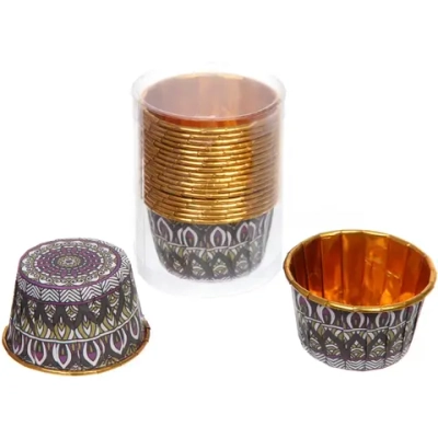 Форма для выпечки в наборе 20шт «Сupcake» 5*4см темно-зеленая