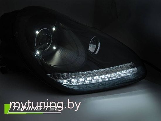 Фары передние PORSCHE CAYENNE 02-06 BLACK HID XENON