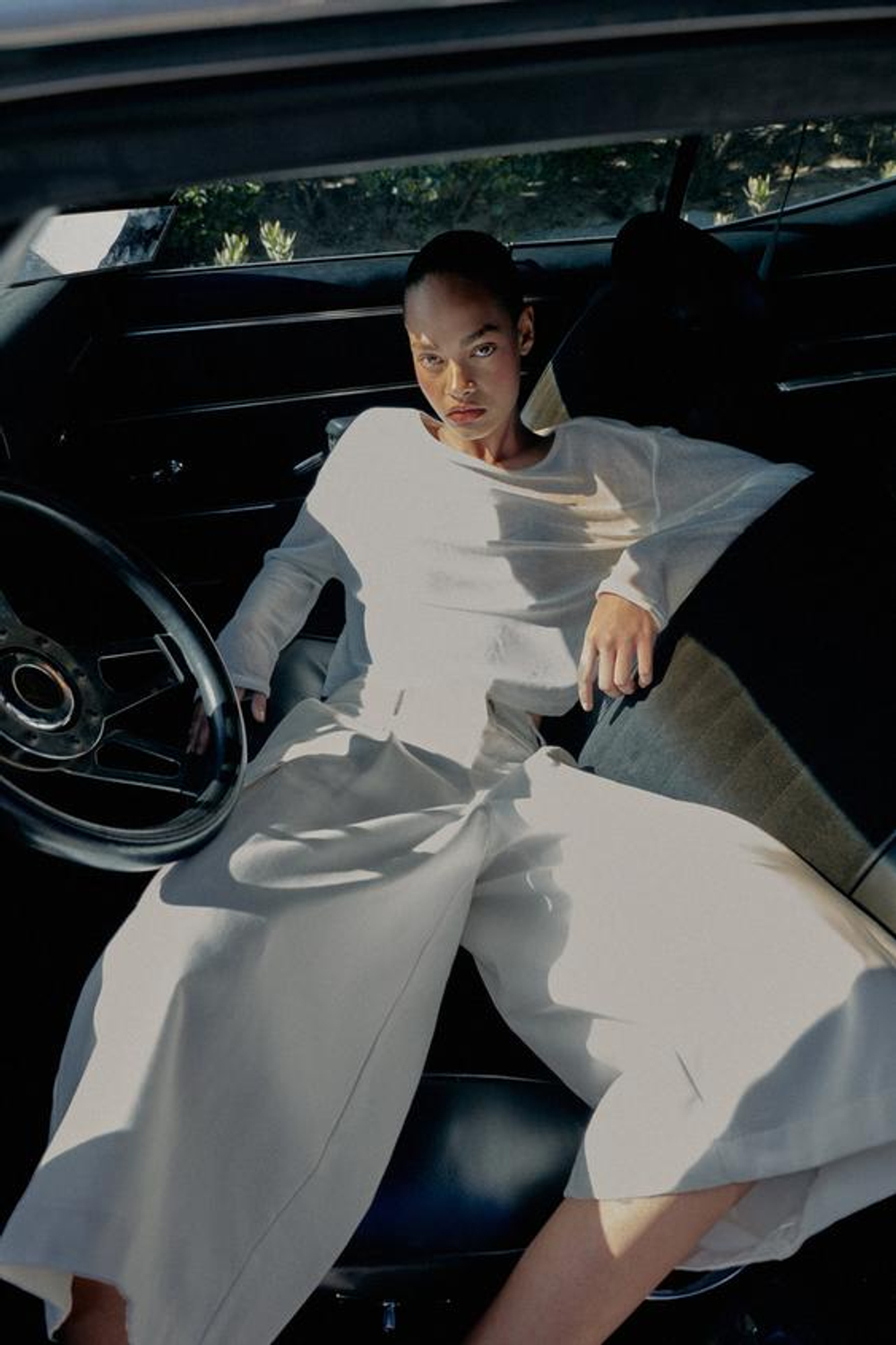 ZARA ДЛИННЫЕ ШОРТЫ КАРГО, ЭКРЮ