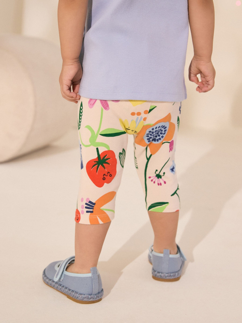 Легинсы укороченные для девочки Next AD8-341, Бежевый