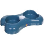 Миска пластиковая двойная «Мр. Руперт», цвет бирюзовый, 30,8*18,5*5см без бутылки