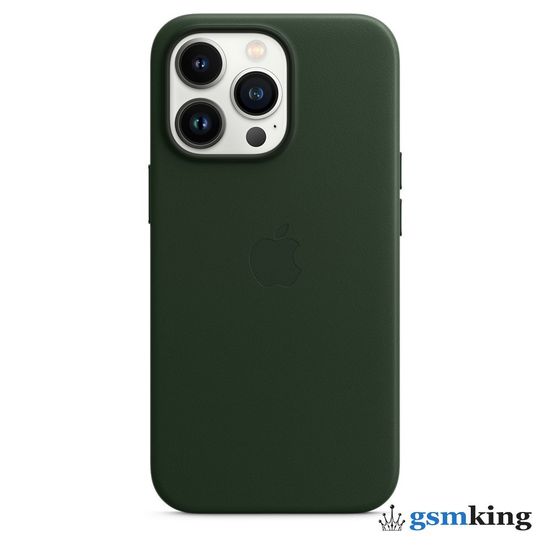 Apple Leather Case with MagSafe iPhone 13 Pro Sequoia Green «Зелёная секвойя» MM1G3ZE/A