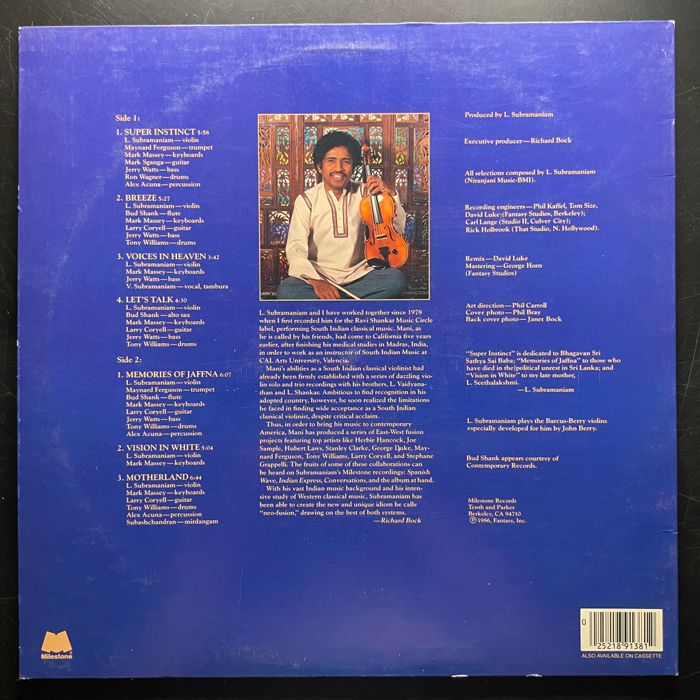 L. Subramaniam ‎– Mani & Co. (США 1986г.)