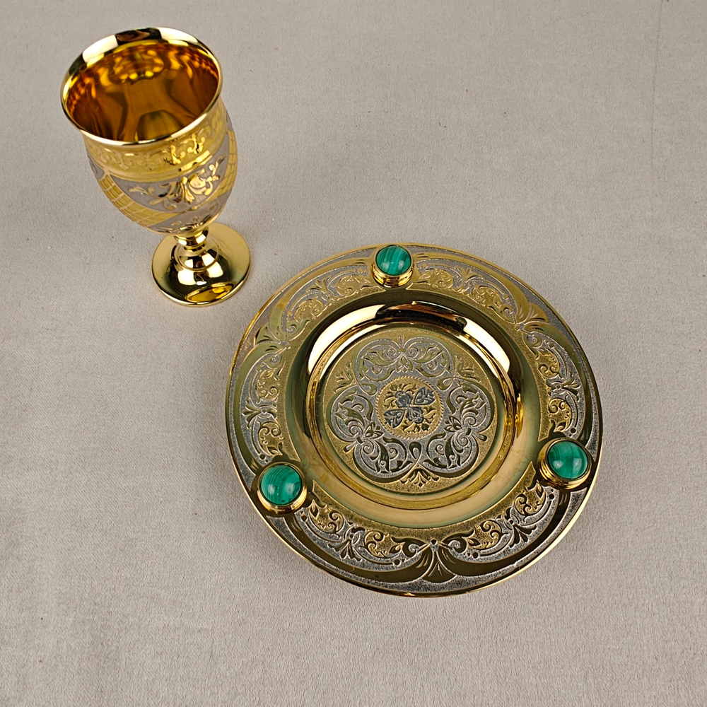 Набор с рюмочкой "Малахитовый"