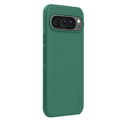 Усиленный чехол зеленого цвета (Dark Green) от Nillkin для Google Pixel 9 и 9 Pro, серия Super Frosted Shield Pro