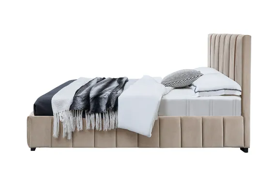 Кровать Lenia 140x200 см, бежевая