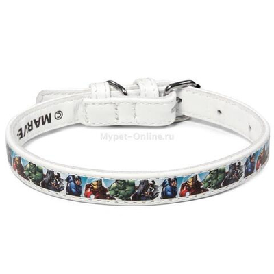 Ошейник кожаный Marvel Мстители, размер M (ширина 20 мм, длина 300-390мм), Triol-Disney