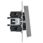 BRITE Выключатель 1-клавишный с индикацией 10А ВС10-1-1-БрС сталь IEK