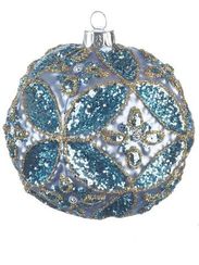 Винтажный стеклянный шар Грета 10 см., 1 шт., Karlsbach (09943)