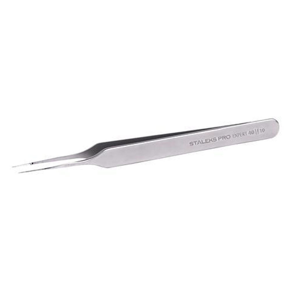 Пинцет профессиональный для ресниц Staleks EXPERT 40 TYPE 10 (прямой)
