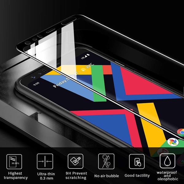 Защитное стекло 2.5d для Google Pixel 4 (Black / Черное)