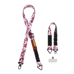 Многофункциональный ремешок 2в1 на телефон камуфляжно-розового цвета (Camo Pink) от Dux Ducis, серия OUTDOOR Series