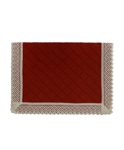 Коврик для ванной 50х70 Old Florence Rombetti бордовый
